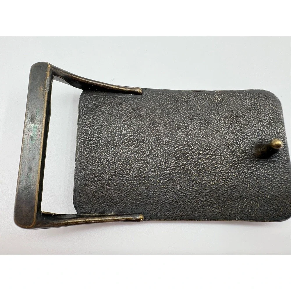 Vintage Warren Transport Inc.‎ Belt Buckle Waterloo Iowa Leather & Brass Semi